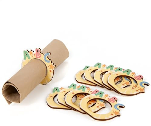 Logbch-Verlag 10 Serviettenringe erster Schultag Einschulung Tischdekoration bunt Schule Einschulungsfeier Deko zum Schulstart 6 cm