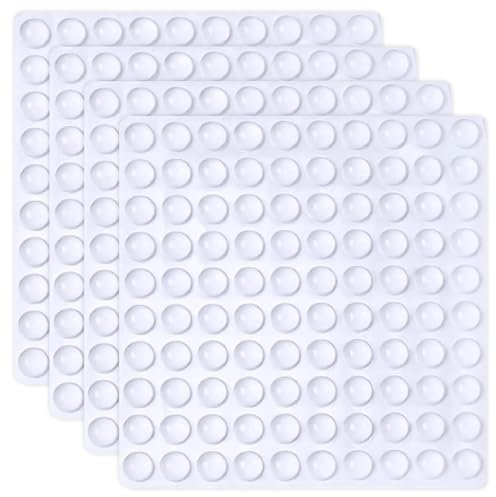 400 Stück Gummipuffer 6×2mm Gummifüße Selbstklebend Transparent Gummipuffer Selbstklebend Gumminoppen Selbstklebend Anschlagpuffer für Türen Schubladen Schränke Geräuschreduzierung rutschfest