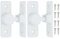 PATIKIL 90 Degree Barn Door Lock, 2 Pack Flip Latches Zinc Alloy Safety Sliding Door Bolt Latch Lock for Garden Garage Bathroom Gate, White