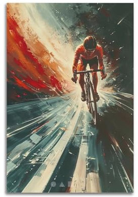 ZZLFLY Fahrradposter, Rennrad-Poster, dekoratives Gemälde, Leinwand, Wandposter und Kunstdruck, moderne Familienschlafzimmer-Dekoration, Poster, 60 x 90 cm