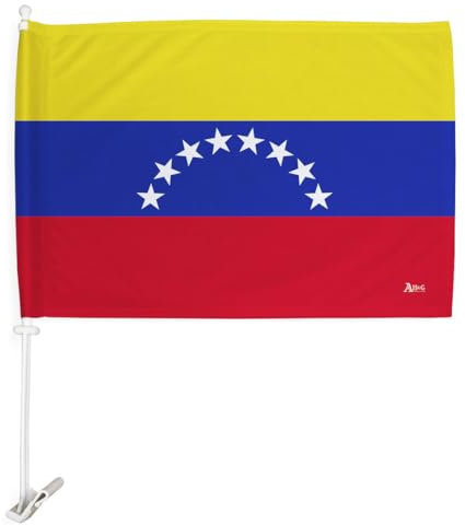 Copa America 2024 Venezuela Car Flag Bandera Para Carros De Venezuelan Decor For Window Clip Pole Auto Accessories FIFA Sport Fan World Cup 2026 Football Soccor League Patriotic Decoration Made in USA