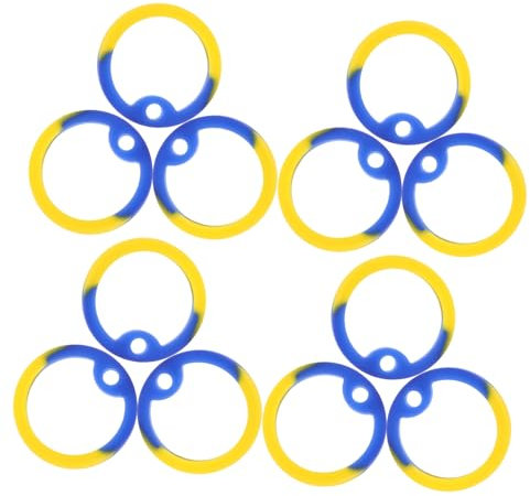 Supvox 12 Stücke Gummi Hundemarken Haustier Name Tag Stummerring Gummi Hoops Für Hundemarken Zubehör