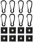 Wohnmobil-Vorzelt-Clips, Haken für Wohnmobil-Vorzelt, Camping-Haken, Markisenclips, Kleiderhaken, Markisenclip, Zelthaken aus Metall, 16 Stück, Zubehör