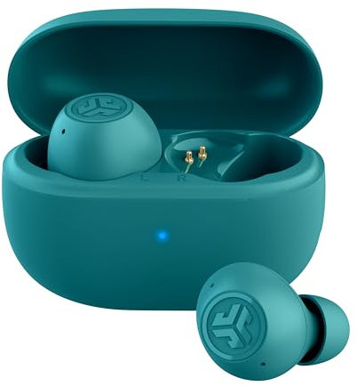 JLab Go Pop ANC In Ear Kopfhörer Bluetooth, Active Noise Cancelling kabellose Kopfhörer 24+ Std. Spielzeit, True Wireless Earbuds, IP55 schweißresistent, Multipunkt, Blaugrün