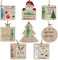 FANXIYA 8 Stück Weihnachten Geldgeschenke Weihnachtsbaum Anhänger Geschenkanhänger Weihnachten Holz DIY Weihnachtsdekoration Geldgeschenke Weihnachtsbaumanhänger Holzanhänger Weihnachten