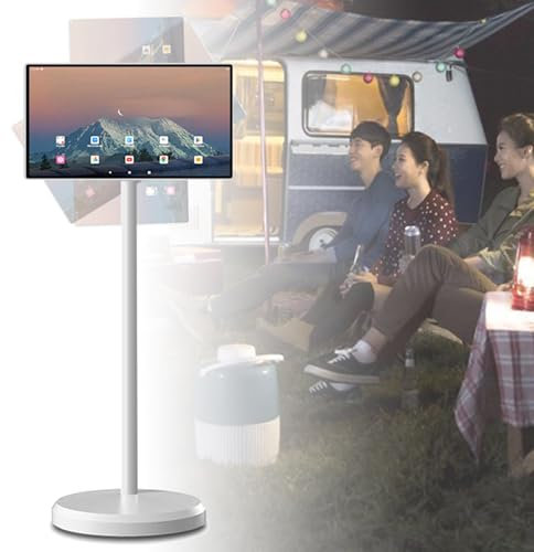 Televisor De Pantalla TáCtil MóVil (4 Gb + 64 Gb), Pantalla De 21,5 Pulgadas (RotacióN De 90° + Ajuste De áNgulo), Rueda Universal Y CáMara De 8 Mp