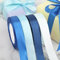 4 Rollen Geschenkband, 20mm Schleifenband zum Basteln, Satinband Stoffband für Weihnachten Geschenk Verpackung,Haarschleifen Schleifenband (Blau)