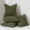 Topfinel Kissenbezug 50x50 Olivgrün 4er Set Cord körnig Farbverlauf Kissenbezüge Kissenhülle Dekokissenbezug Sofakissen Couchkissen für Sofa Schlafzimmer Wohnzimmer Balkon Kinder flauschig
