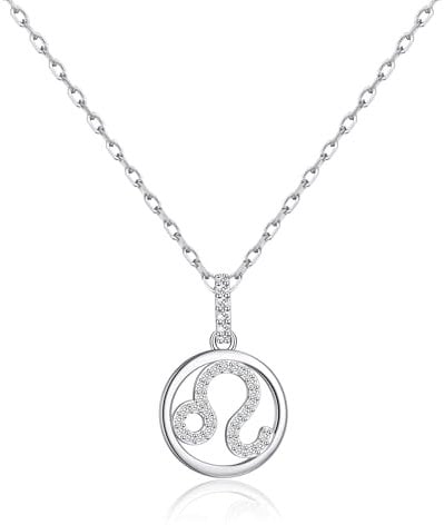 Philip Jones Leo Star Sign Zodiac Necklace with Zircondia® Crystals