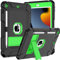 TOPWANT Case for iPad 9th 8th 7th Generation (10.2 inch, 2021/2020/2019), Shockproof Protective iPad 10.2 Case with Built-in Stand/Pencil Holder, Black+Green