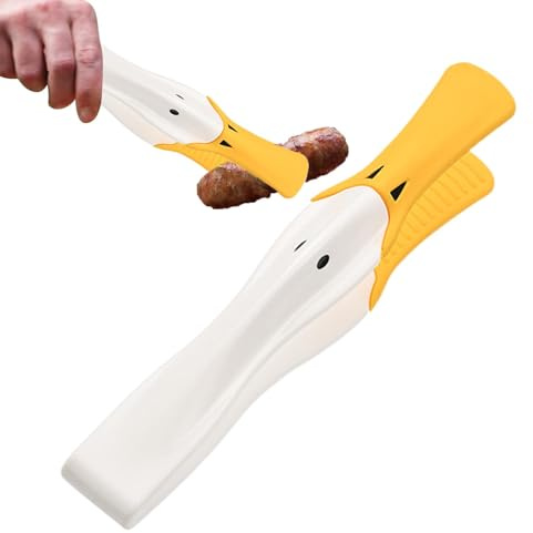 Pince en silicone – Ensemble de pinces de cuisine | Pince de cuisine | Pince de cuisine | Pince à canard | Pince antidérapante pour la cuisine | Pince en silicone design bec de canard pour griller