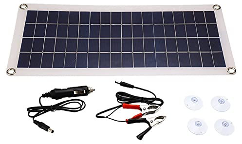 Banco de energía de 50 W, Panel Solar portátil, USB 5 V, Doble Puerto USB, Cargador de batería Externo, Placa Solar para Casas, autocaravanas y Barcos.