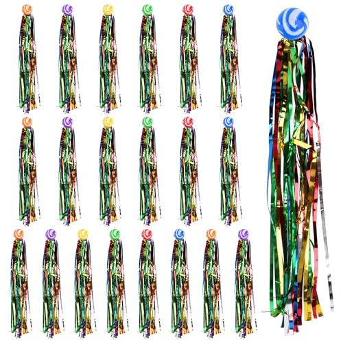 VFANDV 20 Flummies Mit Schweif für Kinder, Hüpfbälle Springball Gummiball Spielzeug, Perfekt für Partyspiele und als Flummis für mitbringsel Kindergeburtstage