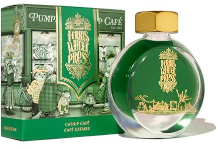 Ferris Wheel Press Ink, Everyday Ink Collection, Catnip Café, Dark Green, 38ml Fountain Pen Ink Bottle