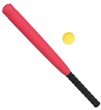 KTUXZCI Lustiges Baseballschläger und Ballset für Familien: Fördert gesunde Aktivitäten, Spaß, Motivation und Geschicklichkeitsentwicklung, Rot, 54 cm