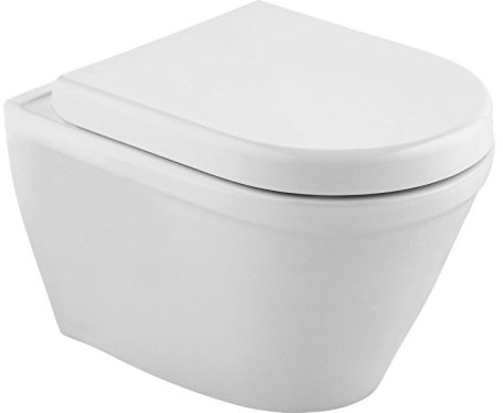 Cornat Wand-WC TRIENT spülrandlos / Hänge WC / Toilette / Tiefspüler / Toilette mit WC-Sitz / Sanitärkeramik / SWWCTRIBD00