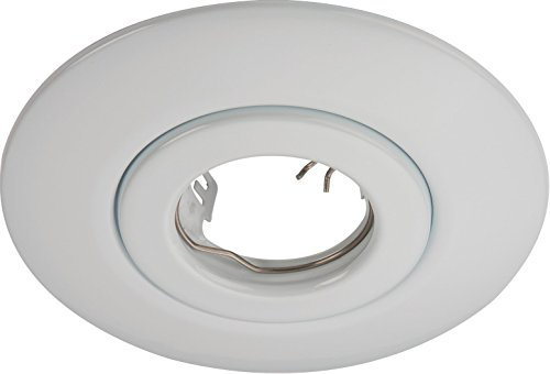 Knightsbridge ML Low Voltage/GU10 Recessed Converter Downlight Kit. White,HCW (Pack of 2)
