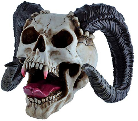 Vogler French Horn Teufelsschädel mit Widderhörnern, rot (red), Horn, Mundstück, Koffer