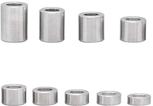 OPIOL QUALITY® Distanzhülsen M8 (Ø Innen: 8,5 mm; Ø Außen: 15 mm; Länge: 15 mm) aus Aluminium (10 Stück) Abstandshalter Abstandshülsen Distanzbuchsen Aluhülse Abstandsbuchsen