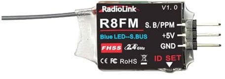 Radiolink R8FM 8 Canali 2.4GHz Micro RC Ricevitore SBUS/PPM per Mini FPV Racing Drone, Quad, Aereo RC6GS V3/RC4GS V3/T8FB/T8S/RC8X/T16D/T12D Trasmettitore