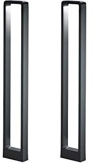 2er SET moderne Wegeleuchten aus Aluminium Anthrazit, Höhe 100cm