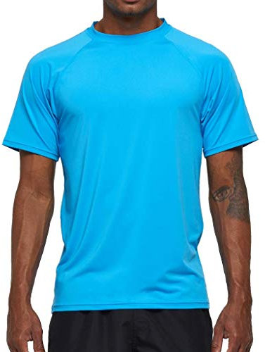 Arcweg Herren Rashguard UV T-Shirt Schwimm Shirt Kurzarm Schnell Trocknend Wassersurf-Shirt UPF 50 Tops Badeshirts