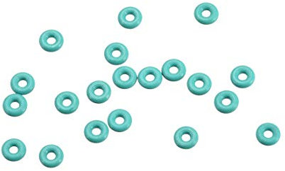 sourcing map Fluorkautschuk O Ringe, FKM Dichtung für Maschineninstallationen, 3mm AD 1mm ID 1mm Breite Grün, Packung von 20