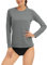 TACVASEN Damen UV-Schutz Langarm Tops Urlaubs Shirt Strand Sonnenschutz Wandern Oberteil Sommer UPF 50+ Angeln Outdoor (S, Dunkelgrau)(S,Dunkelgrau)