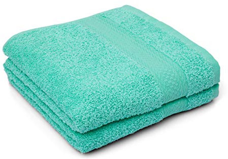 søstre & brødre 2X Handtuch 50x100 cm | Mint | 100% Baumwolle Frottier | ÖKO-TEX Standard - Made IN EU | Extra Dicke Qualität 450 g/m²