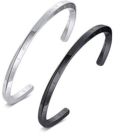 XUANPAI Nordischer Wikinger Schmuck Nordisches Armband für Männer Schutzamulett Mobius Armreifen Valknut Vikinger Talisman Armband Geburtstagsgeschenk für Papa/Ehemann/Bruder/Sohn/Freund