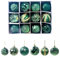 FlyHigh 12er Set edle Weihnachtskugeln Ø 6cm Weihnachtsbaum Kugeln Christbaumkugeln Weihnachts-Deko Christbaum-Schmuck (Grün)