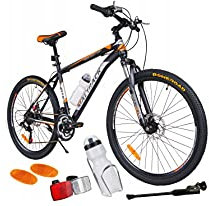 BDW Mountainbike 18 Gang Schaltung, Scheibenbremse 26 Zoll Reifen | 18 Zoll Rahmen MTB | Additive ! (Rot)