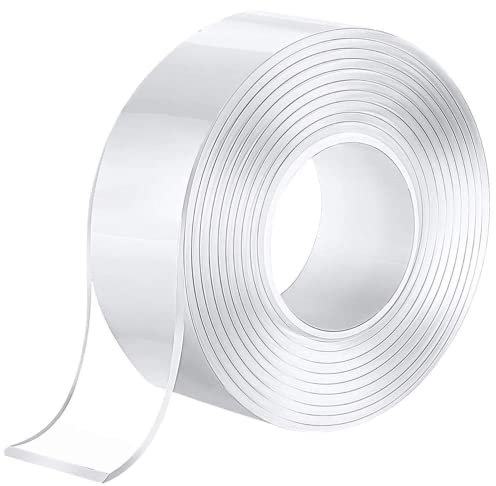 Heavy Duty Double Sided Tape 3M*3CM*2MM, Traceless and Removable NANO Adhesive Tape,Washable Strong Sticky Wall Tape Strips for Home Office Car Decor,Fix Carpet