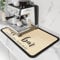 DK177 Coffee Mat, Coffee Machine Mat,Rubber Coffee Bar Mat,Hide Stain Quick-Drying,Waterproof Rubber Backing Fit Under Espresso Machine,Coffee Machine Mat Counter Protector (24''X16'')