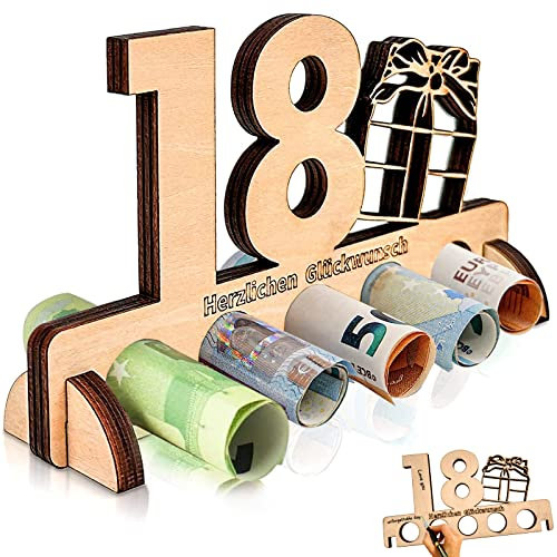 Geldgeschenke Geburtstag, 18. Geburtstag Geldgeschenk Holz Geldgeschenk zum Geburtstag Holz Geschenke Freunde/Familie, Kreatives Geldgeschenke zum Jubiläum