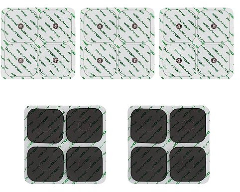 PHYTOP Tens Machine Pads Compatible with Compex, Self-Adhesive Tens Electrodes Easy Snap with 3.75mm Button Stud Connection (Pack of 20)