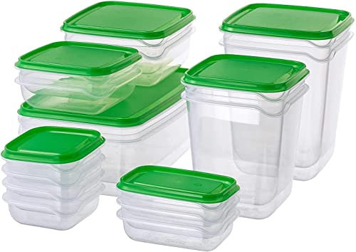 Food Storage Containers – 17-Piece Airtight Plastic Boxes with Lids – Stackable, Leakproof Meal Prep & Fridge Organizer Set for Kitchen, School, Work, Travel – Microwave & Freezer Safe 𝗘𝗣𝗜𝗦𝗘𝗡𝗧
