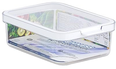 Contenedor de alimentos inteligente CARE + PROTECT, perfectamente apilable, organizador de frigorífico, protege los alimentos de la humedad, mantiene los alimentos frescos durante más tiempo, 1,2 l