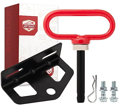 Towing Hitch Set -Universal Heavy Duty Zero Turn Mower Trailer Hitch and Neodymium Magnetic Hitch Pin for Lawn Mower Trailer with 2 Bolts -1/2'' R-Clip