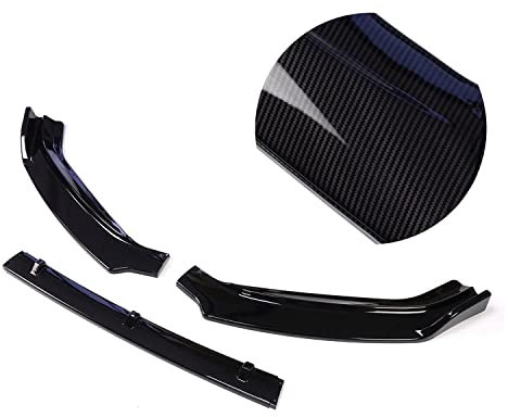 Spoiler Flügel Für Golf 7 7,5 MK7 Für GTI Body Kit Spoiler Splitter Diffusor Schwarz Carbon Faser Canard Splitter ABS Stoßstange Lippe Heckspoiler (Größe : Carbon Front Bumper)