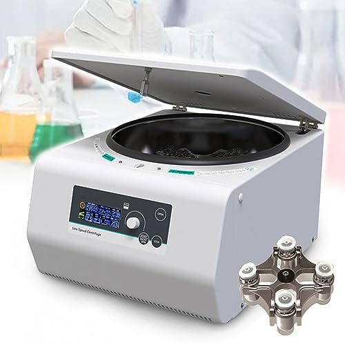 ZILOOK Centrifugeuse à Rotor Horizontal, Centrifugeuse à Rotor Horizontal, Basse Vitesse/Haute Capacité, Serrure De Porte/Protection Contre La Survitesse,100ml*4