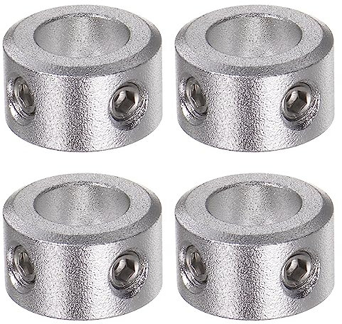 QUARKZMAN 4pcs Bague de Réglage Bague Arrêt d'axe Butée Arbre Collier 8mm Alésage Aluminium Alliage 14mm OD, 8mm Largeur pour Roue Brouette Pont Boîte Vitesses CNC