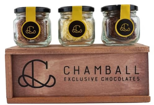 Caja de Chocolates para Regalar, 15 Trufas de Chocolate Belga con: Chocolate Blanco, Negro y con Leche, Rocas de Chocolate ideal Caja regalo Chocolate con Trufas Magicas, Chocolate box de CHAMBALL