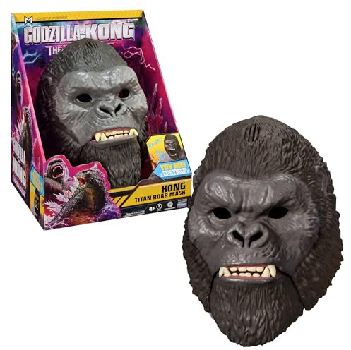 Godzilla x Kong: The New Empire, Authentic Interactive Kong Mask, Realistic Representation of Iconic Movie Character, Includes Flexible Chin Strap to Mirror Your Movements