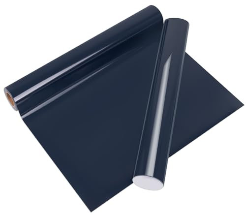 VINYL FROG Heat Transfer Vinyl Roll HTV Vinyl - 12 x5ft Navy Blue Iron on Vinyl for T-Shirts, Heat Press Vinyl for DIY Craft Designs (Navy Blue)