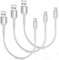 ULIFTUS Short USB C Charger Cable [20CM, 3PACK], 0.2M Braided USB A to Type C 3A Fast Charging Cable Compatible for Samsung Galaxy S23 S22 S21 S10 S9 S8 Plus Note 10 9 8, Sony, Pixel