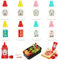 Andibro 8 Piezas Mini Botellas De Salsa Con, Portátiles Tapa De Rosca Resistente Pequeñas Botellas De Condimentos Para Apretar Para Picnic Multiusos Botellas De Ketchup Rellenables Botellas 23 ML