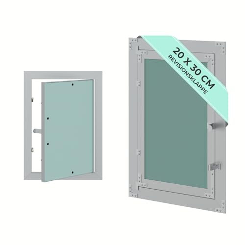 HAGO24 Revisionsklappe 20x30 cm I Hochwertige Revisionstür aus Aluminium & Gipskarton I Robuste Stromkasten Verkleidung I Wartungsklappe für Wartungen, Reinigung & Zugang zu Leitungen