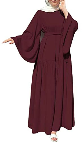Asija Kopftuch Damen Hijab Kleid Ramadan Islamische muslimische Gebetskleidung Frauen Einfarbig Muslim Kleidung Kleider Afrikanische Kaftan Lang Türkische Arabische Kleidung Damen Robe Dubai Outfits