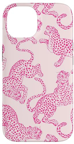Ästhetisches rosa Geparden-Leoparden-Y2K adrettes Boho-Rosa-Muster Hülle für iPhone 14